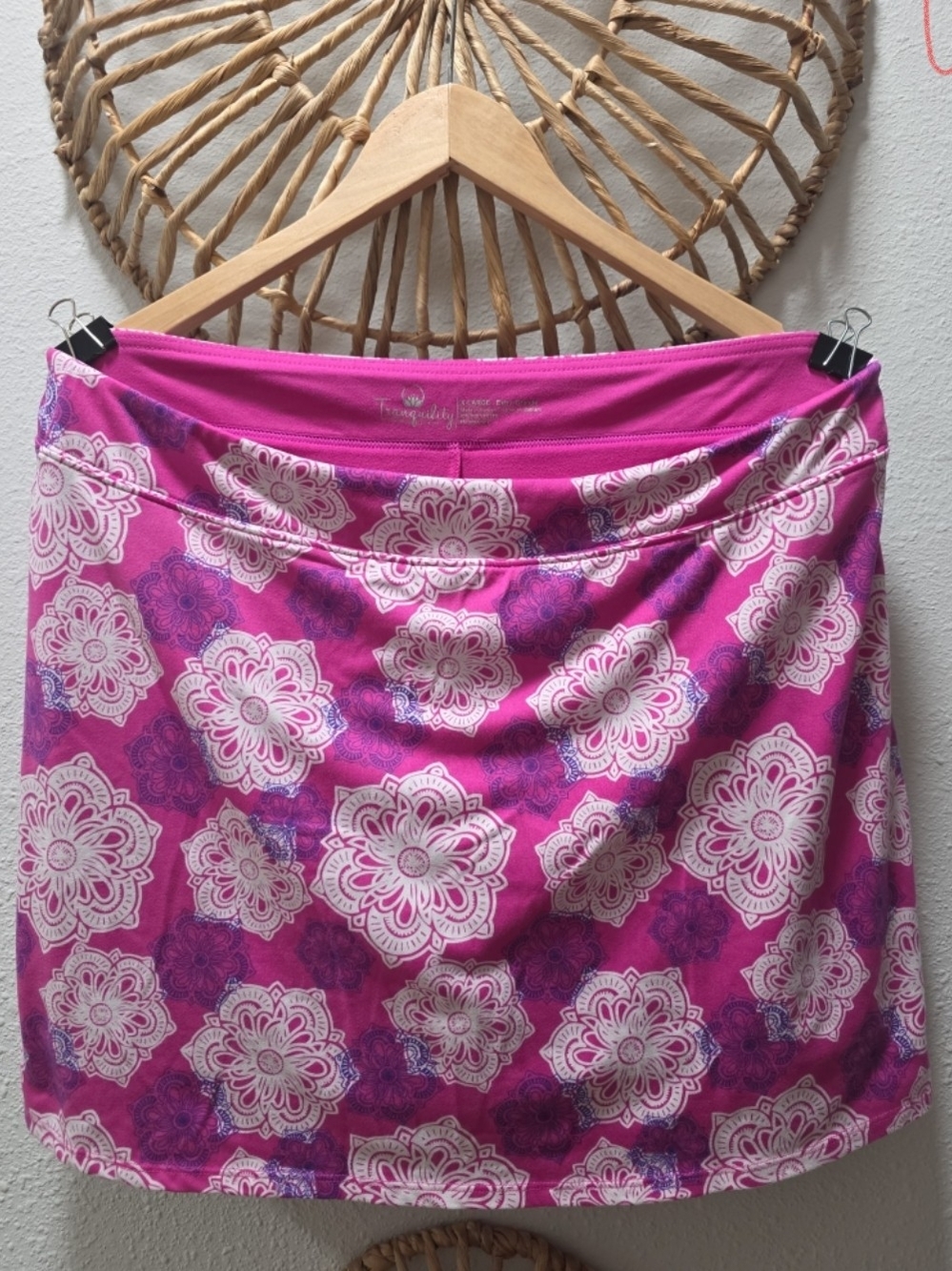 Tranquility by Colorado Clothing Hot Pink Floral Medallion Mini Skirt